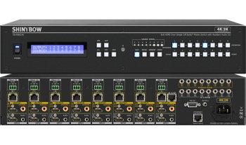 8x8 HDMI HDBaseT Matrix Switch w/ Auxiliary Audio