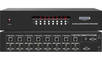 8x8 VGA & AUDIO OVER CAT5 MATRIX SWITCHER