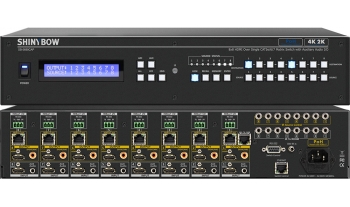 8x8 HDMI HDBaseT Matrix Switch w/ Auxiliary Audio (PoH)