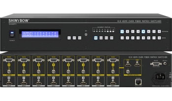 8:8 HDMI Over Fiber Matrix Switcher