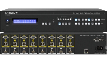 8:8 HDMI Over Fiber Matrix Switcher