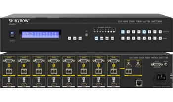 8:8 HDMI Over Fiber Matrix Switcher