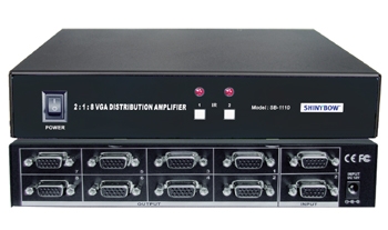 2x1:8  VGA SWITCHER DISTRIBUTION AMPLIFIER