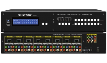 8x8 COMPONENT-DIGITAL-AUDIO CAT5 MATRIX SWITCHER     